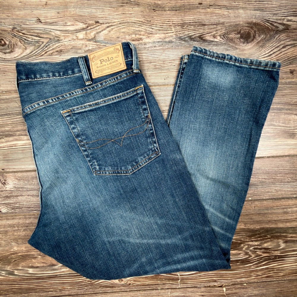 Polo Ralph Lauren Mens Size 40x30 Sullivan Slim Jeans Blue Stretch Denim